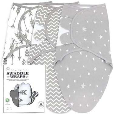 Bublo Baby Preemie Swaddles 47 lbs 3Pack Premature Babies Swaddle Sleep Sack Organic Cotton Premature Infant Sleeping Sack Easy Adjustable Baby Swaddle Blanket Wrap Galaxy