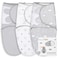 Mama Cheetah Baby Swaddle Blanket Swaddle Wrap for Newborn and Infant Adjustable Swaddle Set for Baby Boy and Girl 3 Pack Soft Organic Cotton Large 36 Months Grey and White