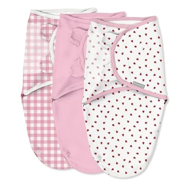SwaddleMe by Ingenuity Original Swaddle 100 Cotton Improves Sleep Calms Startle Reflex 03 Months 10 TOG 3Pack Baby Swaddle Blanket Lady Bug Picnic