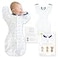 SwaddleDesigns Transitional Swaddle Sack Arms Up HalfLength Sleeves Mitten Cuffs Swaddle for Newborn Transition to Baby Sleep Sack Wearable Blanket Small 03 month 614 lb Blue Tiny Triangles
