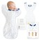 SwaddleDesigns Transitional Swaddle Sack Arms Up HalfLength Sleeves Mitten Cuffs Swaddle for Newborn Transition to Baby Sleep Sack Wearable Blanket Small 03 month 614 lb Blue Tiny Triangles