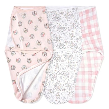 aden + aden anais Essentials Easy Swaddle Wrap Quick Change with Bottom Zipper Snug Cotton Knit Baby Wrap Swaddle Blanket for Newborns TOG 10 3Pack Disney Princess 03 Months SmallMedium