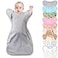 Knirose 3Way Wearable Swaddle Blankets Sleep Sacks with Arms Up Hands Up Sleeping Sack Easy Diaper Changing Sleeping Bag for Baby Boy Girl Newborns Transitions to ArmsFree Calms Startle Reflex