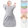 Knirose 3Way Wearable Swaddle Blankets Sleep Sacks with Arms Up Hands Up Sleeping Sack Easy Diaper Changing Sleeping Bag for Baby Boy Girl Newborns Transitions to ArmsFree Calms Startle Reflex
