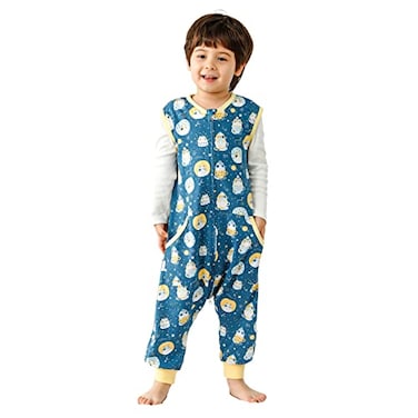 WONDAY Toddler Sleep Sack with Feet 05 Tog Sleeping Sacks for Walking with Legs 1218 Months 2T 3T 4T 5T Cat 23T