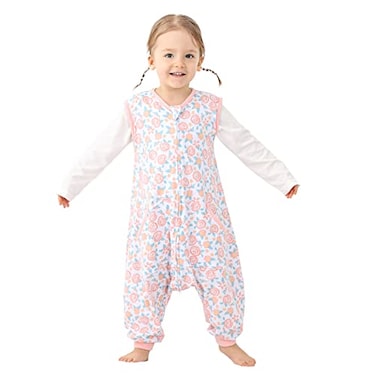 WONDAY Toddler Sleep Sack with Feet 05 Tog Sleeping Sacks for Walking with Legs 1218 Months 2T 3T 4T 5T Rose 1224 Months