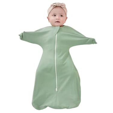 ZIGJOY SharkFin Swaddles for Newborns 10 Tog Baby Sleep Sack Soft Cotton Swaddle Wearable Blanket with 2Way Zipper