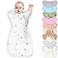 Knirose 3Way Wearable Swaddle Blankets Sleep Sacks with Arms Up Hands Up Sleeping Sack Easy Diaper Changing Sleeping Bag for Baby Boy Girl Newborns Transitions to ArmsFree Calms Startle Reflex