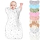 Knirose 3Way Wearable Swaddle Blankets Sleep Sacks with Arms Up Hands Up Sleeping Sack Easy Diaper Changing Sleeping Bag for Baby Boy Girl Newborns Transitions to ArmsFree Calms Startle Reflex