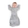 SwaddleDesigns Transitional Swaddle Sack Arms Up HalfLength Sleeves Mitten Cuffs Most Gradual Transition Swaddle for Newborns to Baby Sleep Sack Medium 36 Month 1421 lb Gray Striped Trim