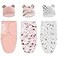 ATONGQI 3Pack Organic Baby Swaddle Sleep Sacks born Sack Ergonomic Swaddles 03 Months Blanket Wrap PinkG01