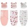 ATONGQI 3Pack Organic Baby Swaddle Sleep Sacks born Sack Ergonomic Swaddles 03 Months Blanket Wrap PinkG01