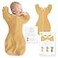 SwaddleDesigns Transitional Swaddle Sack Arms Up HalfLength Sleeves Mitten Cuffs Swaddle for Newborn Transition to Baby Sleep Sack Wearable Blanket Medium 36 Month 1421 lb Heathered Gold