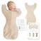 SwaddleDesigns Transitional Swaddle Sack Arms Up HalfLength Sleeves Mitten Cuffs Most Gradual Transition Swaddle for Newborns to Baby Sleep Sack Medium 36 Month 1421 lb Heathered Oatmeal