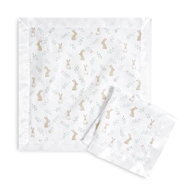 aden + aden anais Essentials Issie Security Blankets Super Soft 100 Cotton Muslin 2 Pack Blushing Bunnies