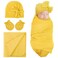 DRESHOW BQUBO Newborn Receiving Blanket Bow Hat Gloves Set Cotton Warm Baby Swaddle Blanket Wrap Baby Sleep Sack Shower Gift