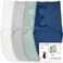 Mama Cheetah Baby Swaddle Sack Organic Cotton Swaddle Blanket Adjustable Swaddle Sleep Sacks Easy Swaddles for Boy Girl 03 Month Baby Essentials 4Pack Neutral Bliss