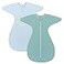 ZIGJOY SharkFin Transition Swaddle for Newborn 05 Tog Rayon Made from Bamboo Sleep Sack Baby Swaddle Blanket with 2Way Zipper Hemp Grey