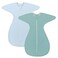ZIGJOY SharkFin Transition Swaddle for Newborn 05 Tog Rayon Made from Bamboo Sleep Sack Baby Swaddle Blanket with 2Way Zipper Hemp Grey
