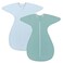 ZIGJOY SharkFin Transition Swaddle for Newborn 05 Tog Rayon Made from Bamboo Sleep Sack Baby Swaddle Blanket with 2Way Zipper Hemp Grey