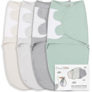Mama Cheetah Baby Swaddle Sack Organic Cotton Swaddle Blanket Adjustable Swaddle Sleep Sacks Easy Swaddles for Boy Girl 03 Month Baby Essentials 4Pack