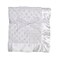 Baby Starters Textured Dot Blanket with Satin Trim White 30 x 40