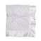 Baby Starters Textured Dot Blanket with Satin Trim White 30 x 40