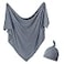 OWLOWLA Newborn Swaddle Set Stretch Wrap Swaddle Receiving Blanket for Baby Boy GirlDim Gray