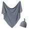 OWLOWLA Newborn Swaddle Set Stretch Wrap Swaddle Receiving Blanket for Baby Boy GirlDim Gray