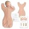SwaddleDesigns Transitional Swaddle Sack Arms Up HalfLength Sleeves Mitten Cuffs Swaddle for Newborn Transition to Baby Sleep Sack Wearable Blanket 03 Month 614 lb Heathered Peach Blush