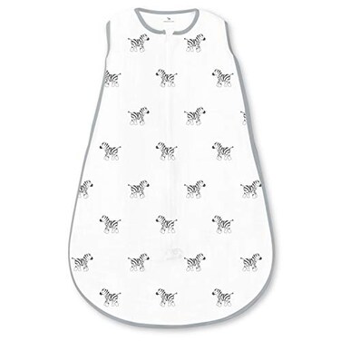 Amazing Baby Microfleece Sleeping Sack Wearable Blanket with 2way Zipper Use after Swaddle Transition Zebras Soft Black Medium 612 mo