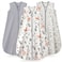 TURMEWU 3 Pack Baby Sleep Sack 612 Months 100 Organic Cotton 05 TOG Lightweight Wearable Blanket 2Way Zipper Sleeping Bag CottonFawnGrey