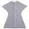SleepingBaby ZipadeeZip Transition Swaddle Cozy Baby Swaddle Blanket with Zipper Convenience Roomy Wearable Blanket for Easy Diaper Changes Heather Grey Small 48 Month