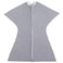 SleepingBaby ZipadeeZip Transition Swaddle Cozy Baby Swaddle Blanket with Zipper Convenience Roomy Wearable Blanket for Easy Diaper Changes Heather Grey Small 48 Month