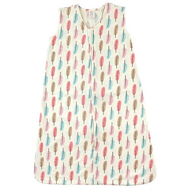 Touched by Nature Baby Organic Cotton Sleeveless Wearable Sleeping Bag Sack Blanket Feathers 06 Months