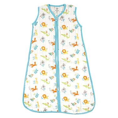 Luvable Friends Unisex Baby Sleeveless Muslin Cotton Sleeping Bag Sack Blanket Abc Muslin 06 Months