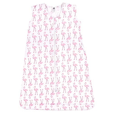 Hudson Baby Unisex Baby Cotton Sleeveless Wearable Sleeping Bag Sack Blanket Flamingo 612 Months