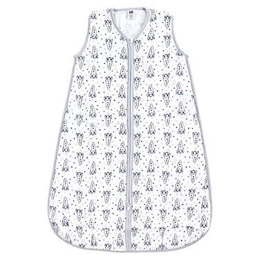 Hudson Baby Unisex Baby Muslin Cotton Sleeveless Wearable Sleeping Bag Sack Blanket Rocket Ship 612 Months