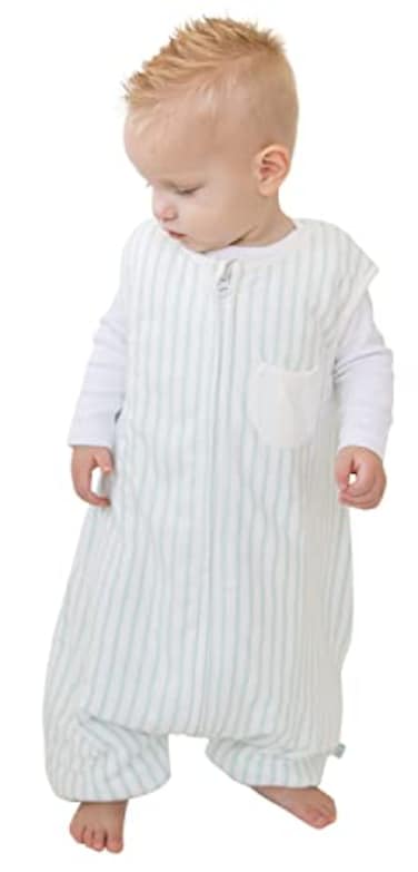 Tealbee Dreamsuit Toddler Sleep Sack with Feet Walker Sleep Bag with Legs Rayon made from Bamboo Winter 15 TOG 2Way Zipper 12m2T Stripes
