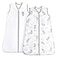 TILLYOU 2 Pack Baby Sleep Sack 1218 Months 100 Cotton Wearable Blanket 05 TOG Sleeveless Summer Sleep Sacks with 2Way Zipper Gray Bear White