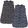 Hudson Baby Unisex Baby Premium Quilted Sleeveless Sleeping Bag and Wearable Blanket Metallic Stars 06 Months