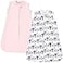 Hudson Baby Unisex Baby Premium Quilted Sleeveless Sleeping Bag and Wearable Blanket Pink Safari 1218 Months