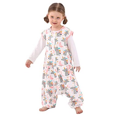 WONDAY Toddler Sleep Sack with Feet 05 Tog Sleeping Sacks for Walking with Legs 1218 Months 2T 3T 4T 5T Unicorn 1224 Months