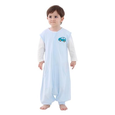 HOMEAL Baby Sleep SackToddler Sleeping Sack with Feet Blue Wearable Blanket Baby 6M5TSleeveless Sleep Sack 1218 Months1824 MonthsMedium
