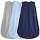 BSTOPPT 3 Pack Baby Sleep Sack 06 Months 100 Rayon Cotton Baby Sleeping Bag 2Way Zipper Toddler Wearable BlanketsComfy Stretchy Thin Sleep SacksTOG 03Small