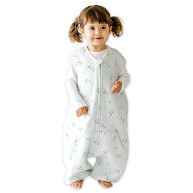 Tealbee Dreamsuit Toddler Sleep Sack with Feet Walker Sleep Bag with Legs Rayon made from Bamboo Summer 08 TOG 2Way Zipper 3T4T Croissant