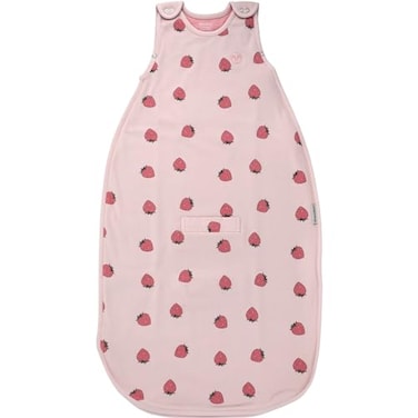 Woolino 4 Season Ultimate Baby Sleep Sack Merino Wool Baby Sleeping Bag Organic Cotton Outer Adjustable 224 Months Size Fits Infants Toddlers Strawberry