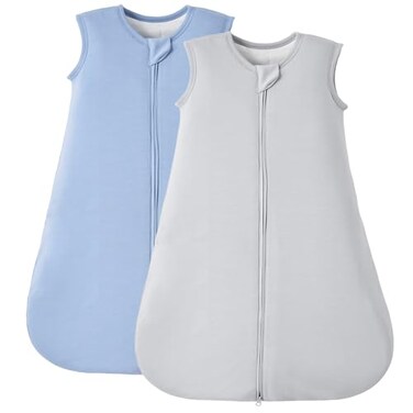 Duomiaomiao 2 Pack Buttery Soft Rayon Made from Bamboo Baby Sleep Sack 618 Months 10 TOG Premium Baby Sleeping Bag 2Way Zipper for Babies