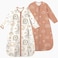 Yoofoss Baby Sleep Sack 06 Months Long Sleeve Wearable Blanket Baby 100 Cotton 2Way Zipper 05 Tog Newborn Sleeping Sack LightweightSmall