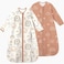 Yoofoss Baby Sleep Sack 06 Months Long Sleeve Wearable Blanket Baby 100 Cotton 2Way Zipper 05 Tog Newborn Sleeping Sack LightweightSmall